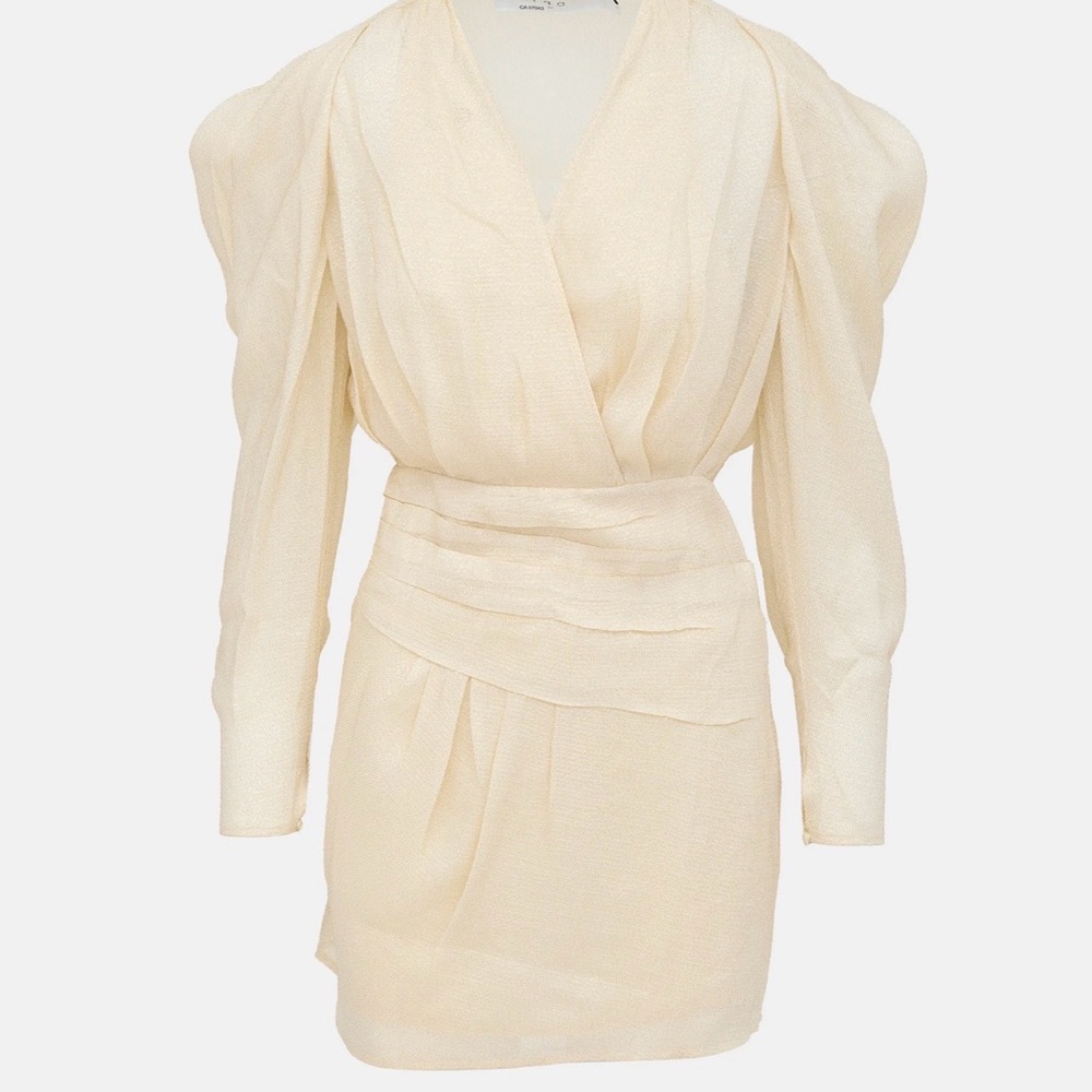 IRO Cream Long Sleeve Dress